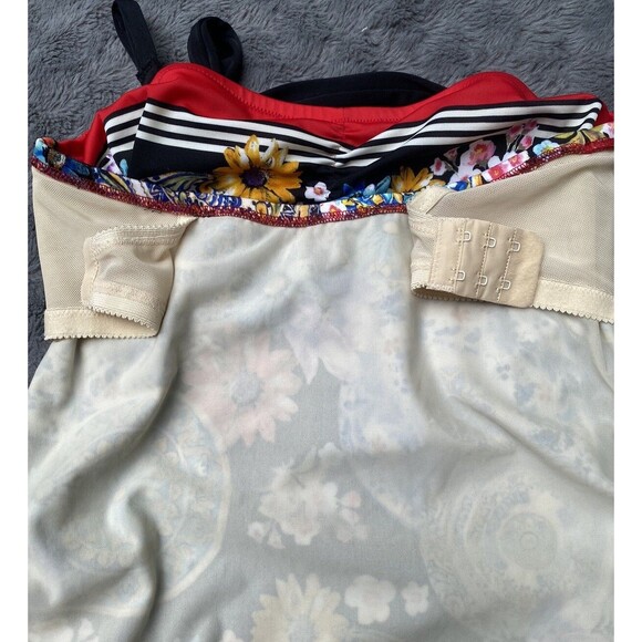 Fantasie Lascari Sized-Cup Bandeau Swimsuit Size 34D Multicolor Medallion floral - Picture 9 of 12